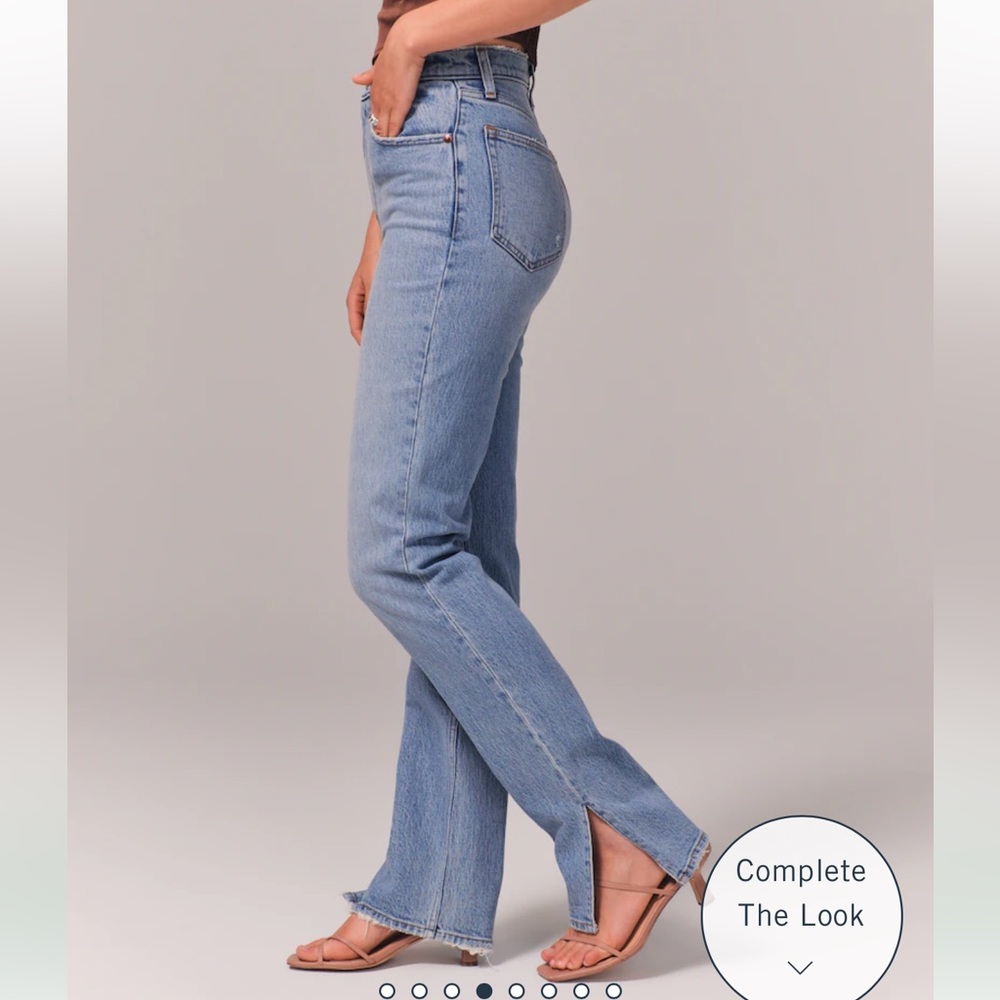 Abercrombie Straight Leg High Rise Jeans